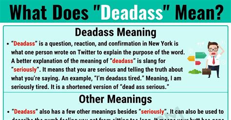 From the duolingo english dictionary: Deadass Meaning: What Does Deadass Mean? With Helpful ...