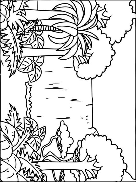Jungle Trees Coloring Pages