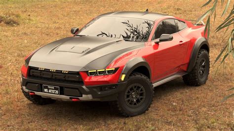 Ford mustang raptor r rendering combines muscle car and performance truck