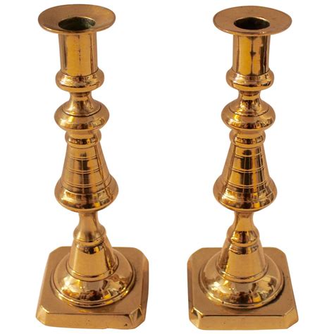 19th Century Brass Candlestick Holders For Sale At 1stdibs