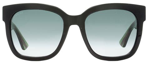 gucci women s square sunglasses gg0034sn 002 black green red 54mm shop premium outlets