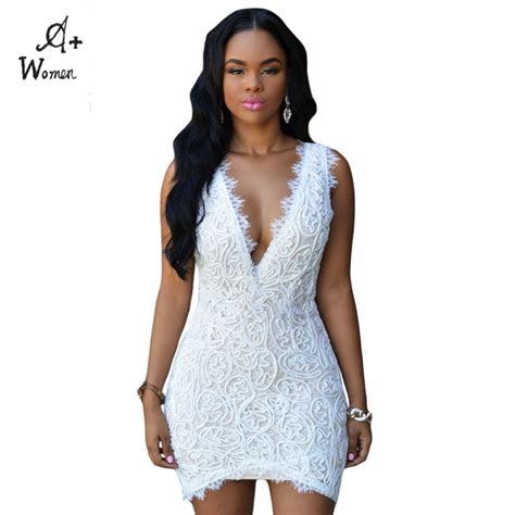 White Lace Dress Celebrity Hot Party Dresses 2016 Women Outfits Black