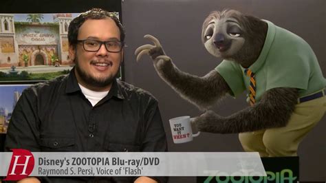 Zootopias Raymond S Persi Voice Of Flash The Sloth Youtube