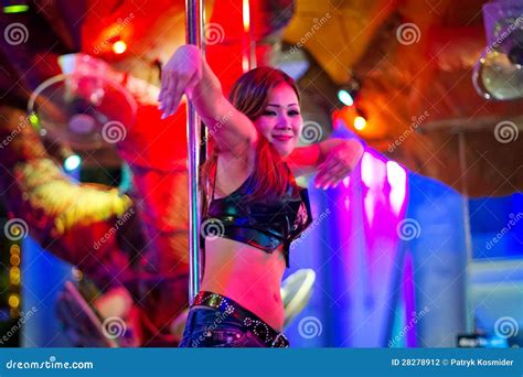Girl Dancing On The Pole In The Nightclub Of Patong Editorial Photography Image