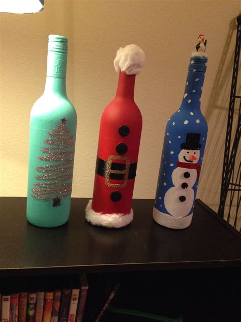 Christmas Wine Bottle Decor Crafting For Ideas Wine