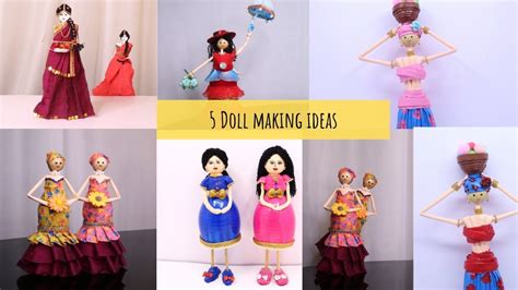 5 Easy Doll Making Compilation Diy Doll Making Ideasamazing Doll