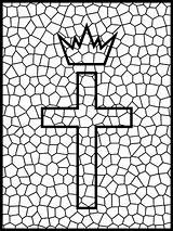 Glass Stained Cross Clip Clipart sketch template