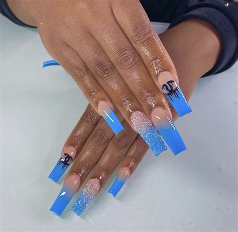 ᴇʟʟᴀᴘᴏsᴛᴇᴅᴛʜᴀᴛᴛɴᴀɪʟs Long Square Acrylic Nails Winter Nails Acrylic Blue Acrylic Nails