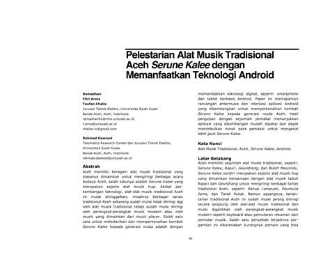 Peralatan serune kalee masih saat ini memegang peranan penting dalam berbagai seni pertunjukan, dalam berbagai upacara, dan acara lainnya kalee serune game musik. (PDF) Pelestarian Alat Musik Tradisional Aceh Serune Kalee dengan Memanfaatkan Teknologi Android