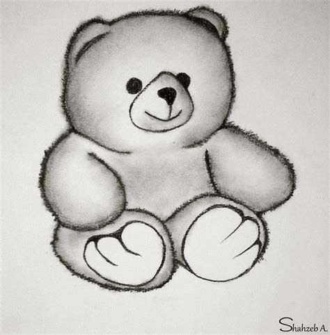 Pencil Sketch Of Teddy Bear At Explore Collection