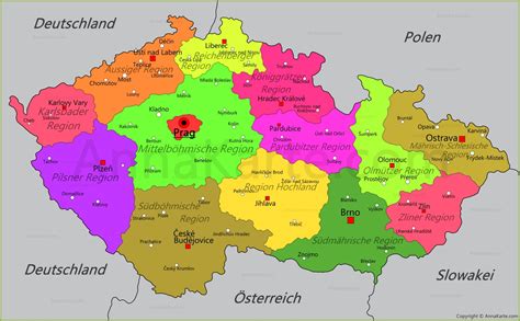 Karte von tschechien freeworldmaps.net karten und stadtpläne tschechische republik tschechien karte landkarten tschechien: Tschechien Karte - AnnaKarte.com