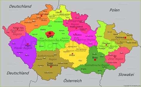 | grenzkontrollen zu tschechien und tirol: Tschechien Karte - AnnaKarte.com