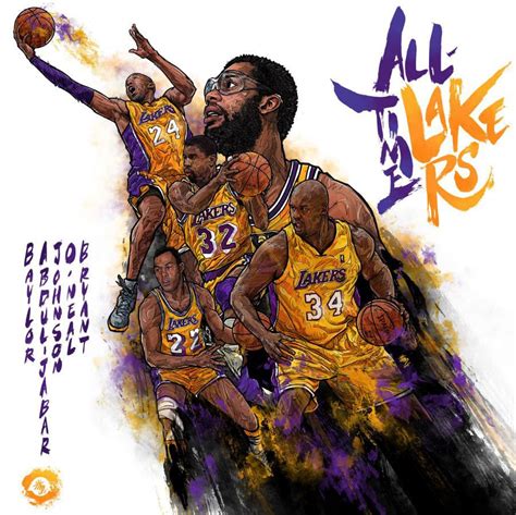 All Star Lakers On Behance Nba Basketball Art Basketball Art Nba