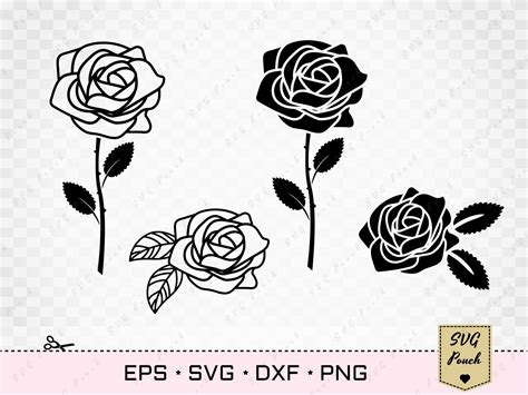 Rose Flower Svg 818226 Cut Files Design Bundles