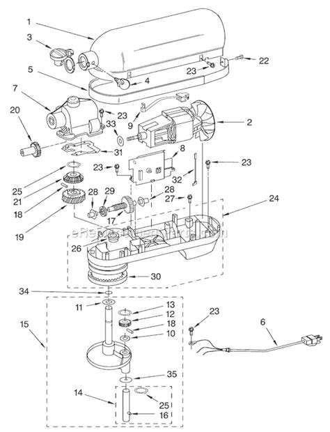 Help with hobart mixer 115v 1ph 1 3hp 60hz motor. KitchenAid KG25H7X Parts List and Diagram - (Series 4) : eReplacementParts.com