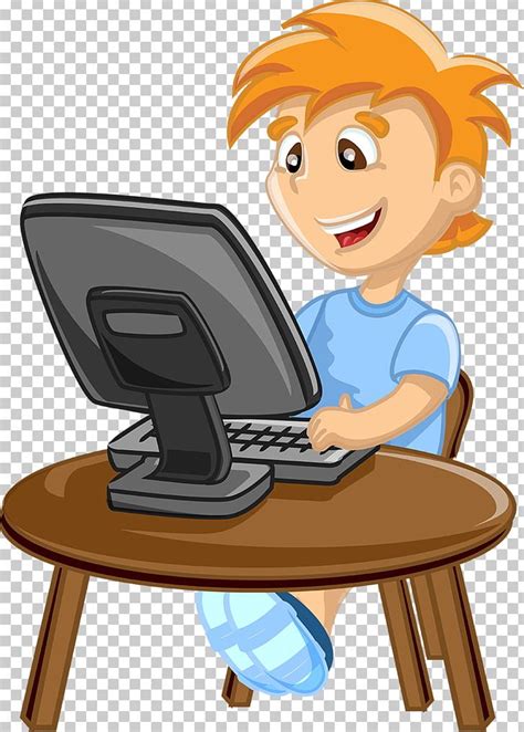 Computer Child Cartoon Png Clipart Art Char Cloud Computing