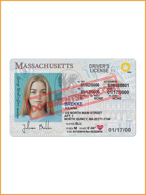 Massachusetts Driver License Psd Template Documents Edit