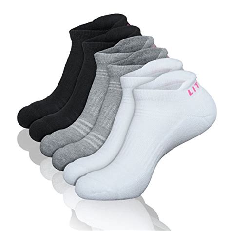 Kony Womens 6 Pack Thick Cotton Cushioned Low Cut Ankle Athletic Socks Air Cross Mesh No Show