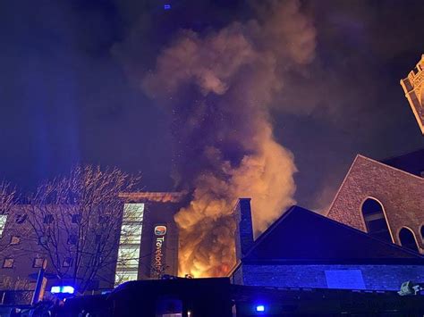 Hotel Blaze Centred On Outside Of ‘cladding Covered
