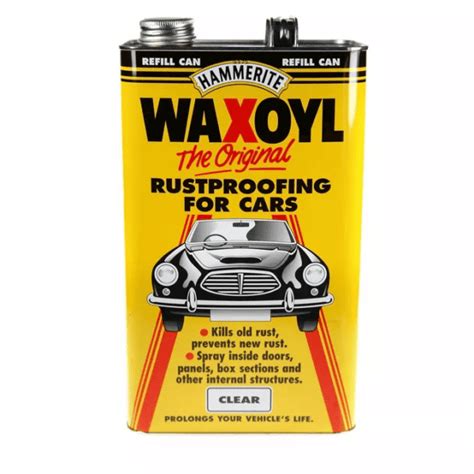 Hammerite Waxoyl Clear Rust And Corrosion Inhibitor 5lt Autofactors