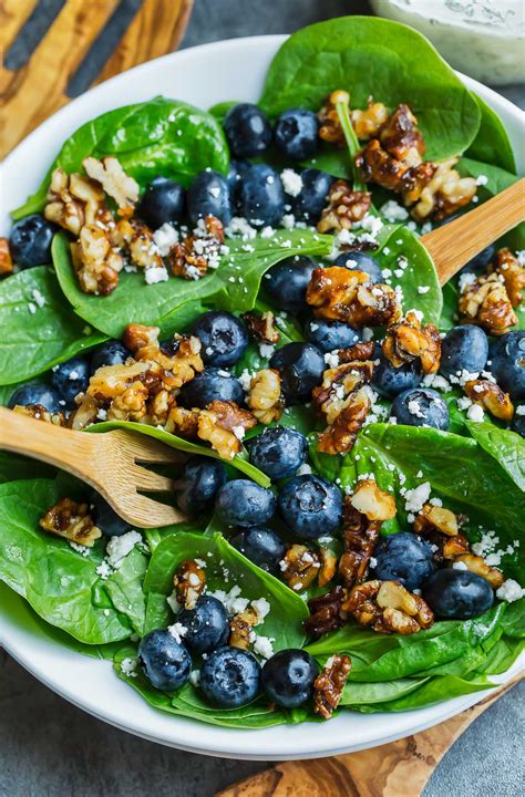 Blueberry Spinach Salad With Lemon Poppyseed Dressing
