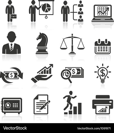 Business Icons Royalty Free Vector Image Vectorstock