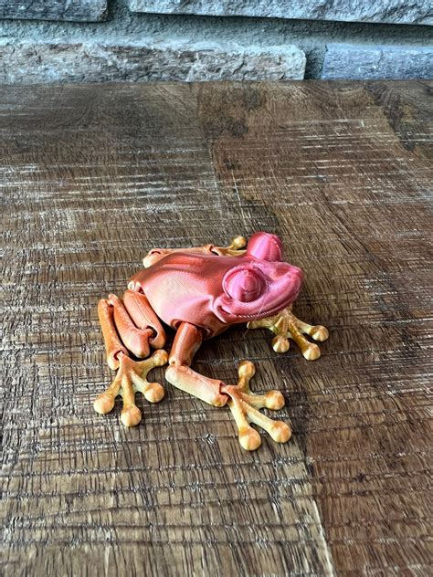 Mini Frog 3d Printed Custom Articulated Flexible Toy Etsy