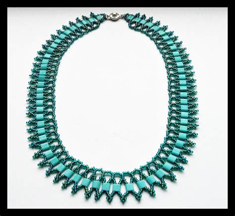 Turquoise Beaded Necklace Turquoise Statement Necklace