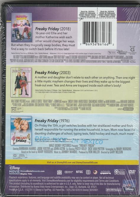 Freaky Friday Movie Collection Dvd New Ebay