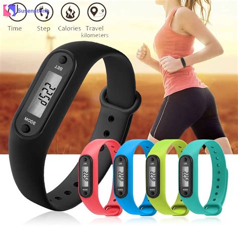 Run Step Watch Women Fashion Digital Silicone Bracelet Watches