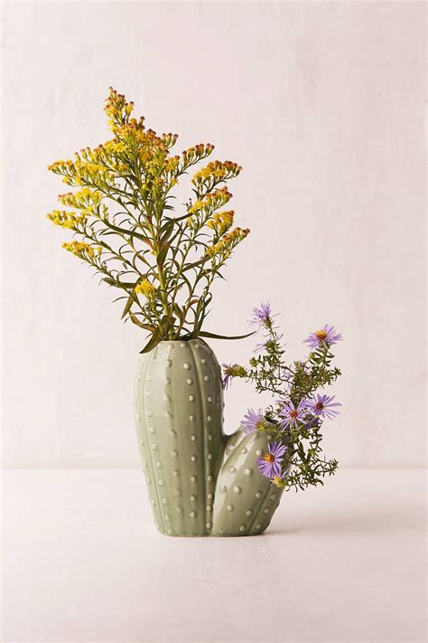 Use some rubber bands to secure. Cactus Double Vase | Cactus flower, Cactus, Vase