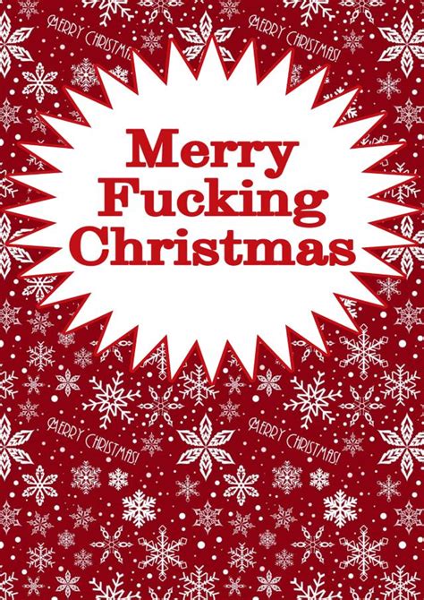 Merry Fucking Christmas Funny And Rude Christmas Card For The Unshockable Thortful