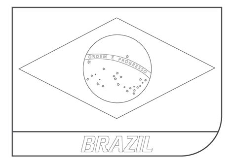 Bandeira Do Brasil Gr Tis Para Colorir Imprimir E Desenhar Desenhos