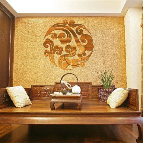 Kedode 3d Stereo Acrylic Chinese Style Mirror Wall Stickers Living Room