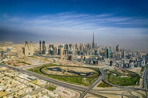 Urban Landscape Of Dubai Uae Editorial Stock Image Image Of Blue