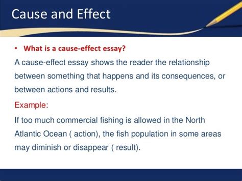 Cause And Effect Essays