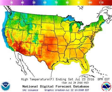 Weather Heat Map United States Printable Map