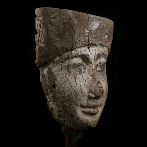 Egyptian Late Period Wooden Mummy Mask