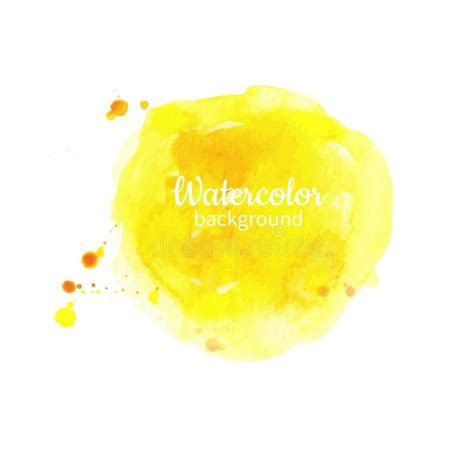 Watercolor Yellow Abstract Hand Painted Background Watercolor Vector