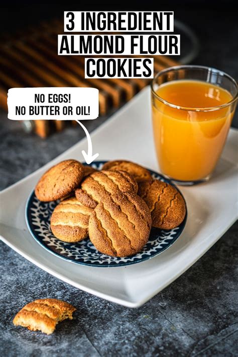 3 Ingredient Almond Flour Cookies Recipe In 2021 Food Recipes