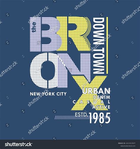 Bronx Down Town New York Culture Stock Vector Royalty Free 2213317677