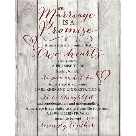 Marriage Promise Prayer Wood Plaque With Inspiring Quotes 1175x15