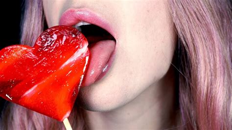 ASMR Lollipop Licking Mouth Sounds 4k YouTube