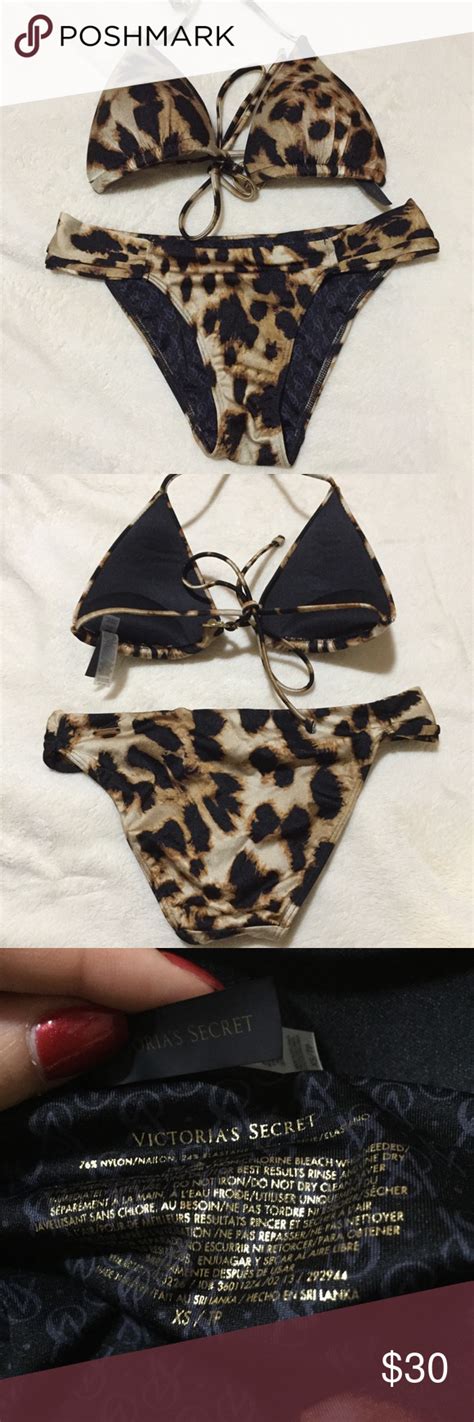 Victorias Secret Cheetah Print Bathing Suit Set Bathing Suit Set