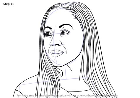 how to draw erica campbell gospel singers step by step