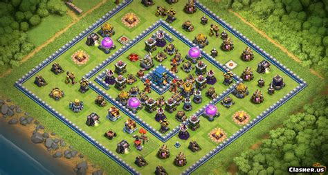 And opponent also need to go through 3 to 4 layer of walls to get the dark elixir storage. Town Hall 12 TH12 Farm Base v285 With Link [10-2019 ...
