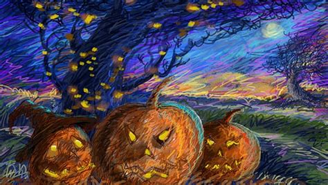 Free 15 Halloween Paintings In Psd Vector Eps