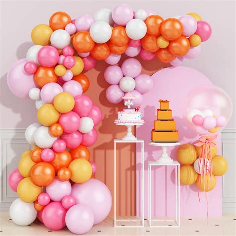Buy Pink Balloons Garland Arch Kit Pink Yellow Orange Balloon Garland Balloons Arch Kit Latex