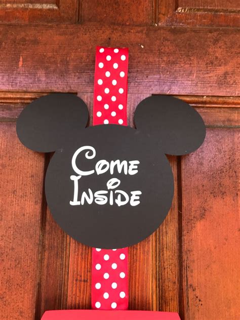 Mickey Mouse Welcome Sign Etsy