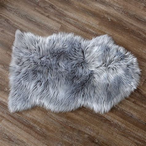 Dqmen Faux Fur Sheepskin Style Rug Lambskin Imitation Rug Longhair
